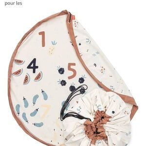 Playful Kids Drawstring Bag with world map and stars